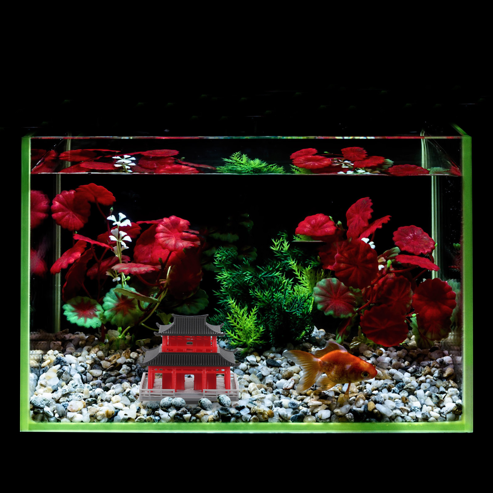 Chinese Ancient Pavilion Black - Aquarium 评论和价格