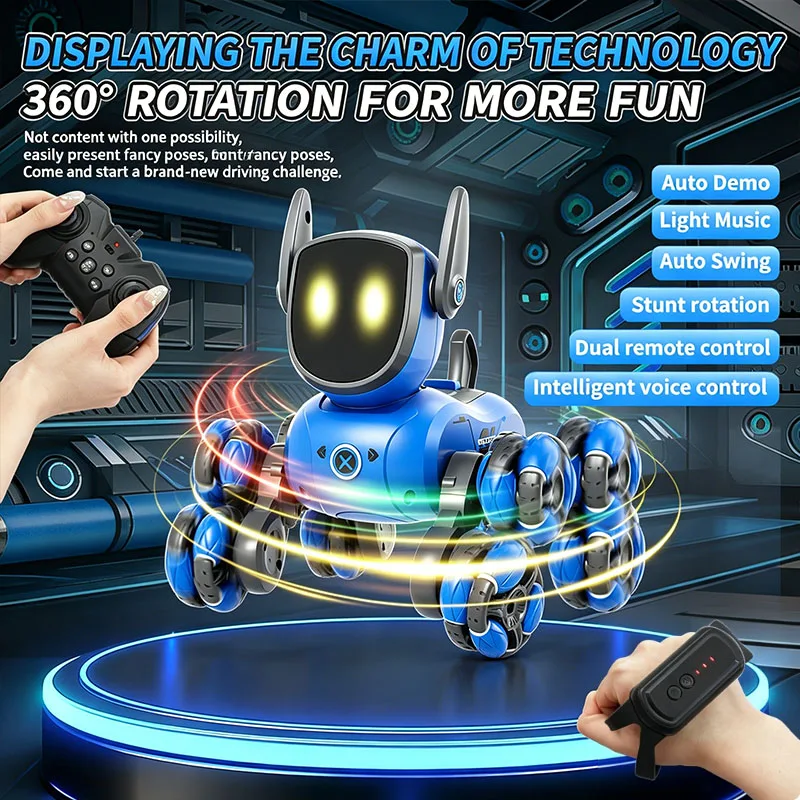 JJRC Q200 2026 RC Robot Stunt  - Interactive Squeaky Plush Dog Toy 评论和价格