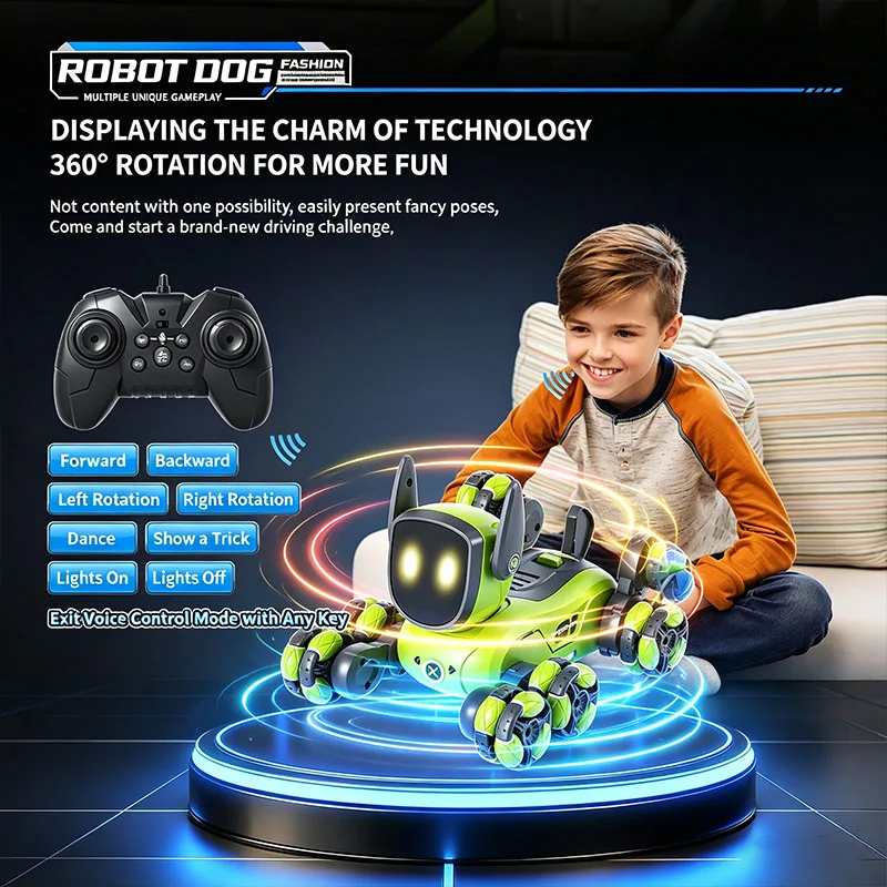 JJRC Q200 2026 RC Robot Stunt  - Interactive Squeaky Plush Dog Toy 评论和价格